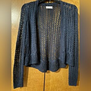 Lauren Conrad Navy Open-Knit Women's Sweater